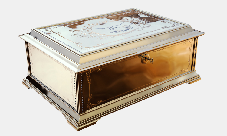 gold and silver Humidor